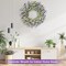 26 Inch Summer Wreaths for Front Door,Summer Lavender Paper Flower Wreaths for Home Farmhouse Windows Walls Porch Wedding Indoor Outdoor Decor for All Seasons (Purple)